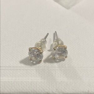 Vintage Elegant Gold & Silver Tone Stud Earrings